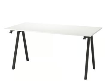Bureautafel wit met donkergrijze poten - IKEA TROTTEN 160x80 beschikbaar voor biedingen