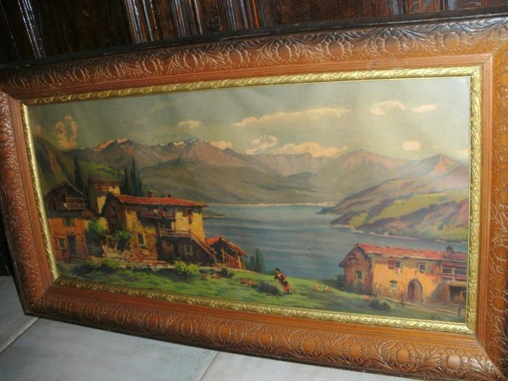 *Prachtig gesigneerd & gedateerd 1932 werk met mooie kader, Antiek en Kunst, Kunst | Schilderijen | Klassiek, Ophalen of Verzenden