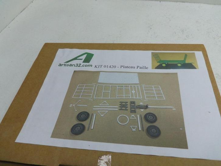 1:32 Artisan32 Kit 01420 Remorque hooiwagen aanhanger, Hobby en Vrije tijd, Modelbouw | Figuren en Diorama's, Zo goed als nieuw