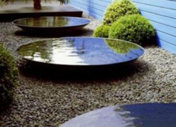 Bol à eau en acier Corten, mini-bassin, bassin de terrasse
