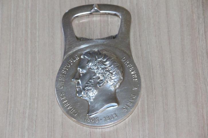 Christofle flesopener verzilverd, Antiek en Kunst, Curiosa en Brocante, Ophalen of Verzenden