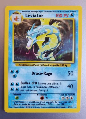 Zeldzame Leviator holo Pokémon-kaart uit 1999 beschikbaar voor biedingen
