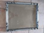 Mooie grote houten zilverkleurige Art Deco kader met glas, Ophalen of Verzenden