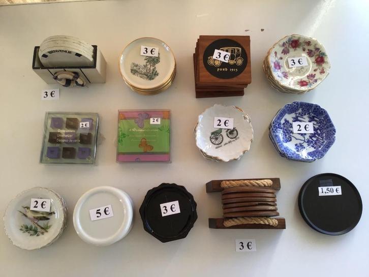 10 tal setjes van onderzetters, Huis en Inrichting, Woonaccessoires | Onderzetters, Zo goed als nieuw, Ophalen of Verzenden