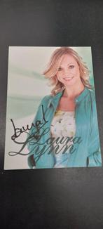 Handtekening gesigneerd Laura Lynn op postkaart, Verzamelen, Verzenden, Gebruikt, Foto