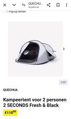 Kampeertent Quechua 2 seconds 2 Fresh and Black, Caravans en Kamperen, Tenten, Ophalen, Zo goed als nieuw, Tot en met 2