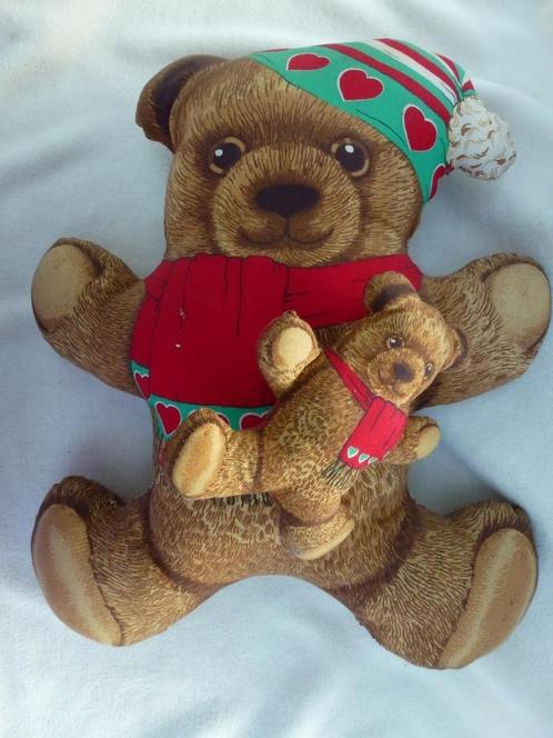 kerstversiering of knuffel beer met beertje, Diversen, Kerst, Gebruikt, Ophalen of Verzenden