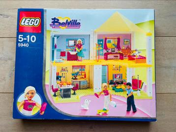 Lego Belville 5940 + 5837 : Het Poppenhuis + Badkamer beschikbaar voor biedingen