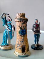 3 metalen schaakstukken ., Antiek en Kunst, Ophalen