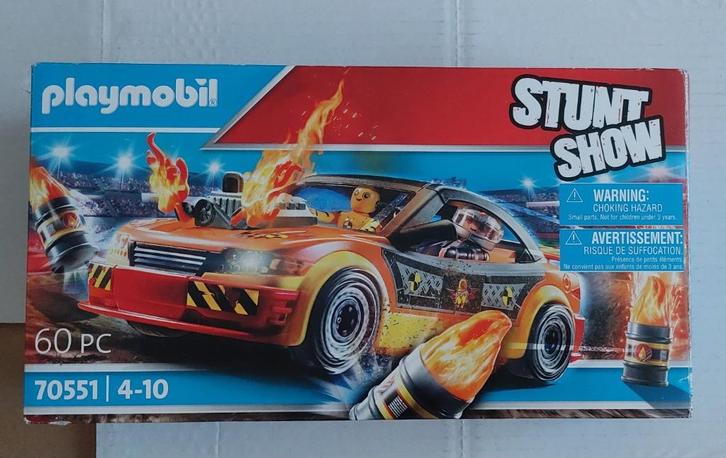 Playmobil 70551 - Stuntshow crashcar, Kinderen en Baby's, Speelgoed | Playmobil, Gebruikt, Complete set, Ophalen of Verzenden