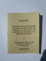 Instructions Book, Verzenden, Landmacht, Overige typen