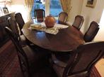 Gateleg tafel met tafellakens, Huis en Inrichting, Tafels | Eettafels, Ophalen, 100 tot 150 cm, Eikenhout, 200 cm of meer