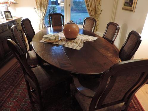Gateleg tafel met tafellakens, Huis en Inrichting, Tafels | Eettafels, Zo goed als nieuw, 100 tot 150 cm, 200 cm of meer, Vijf personen of meer
