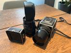 Hasselblad 500c/m + 2 lenzen & 2x A12 filmback, Ophalen, Refurbished