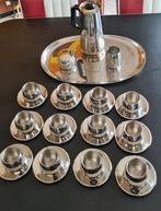 Art design inox dubbelwandig espresso set voor 12p, Huis en Inrichting, Zo goed als nieuw, Ophalen