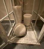 Windlicht, Huis en Inrichting, Woonaccessoires | Kandelaars en Kaarsen, Ophalen, Zo goed als nieuw, Bruin, Hout