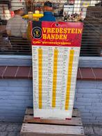 Oud VREDESTEIN Banden Reclamebord, Verzamelen, Ophalen of Verzenden, Gebruikt, Reclamebord