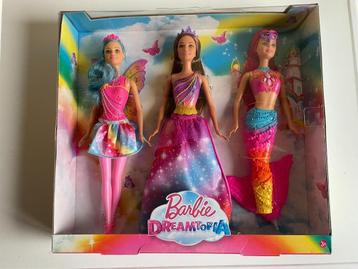 Mattel Barbie Dreamtopia Rainbow Cove 3 poppen beschikbaar voor biedingen