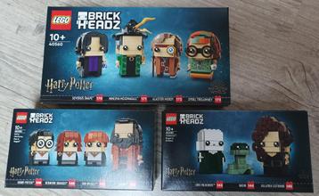 Set van 3 Lego Harry Potter Brick Headz 40495 + 40496 + 4056 beschikbaar voor biedingen