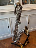Saxophone Bariton Dolnet argenté - France années 1950, Enlèvement, Utilisé, Bariton, Avec valise