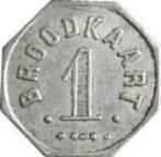 1 Broodkaart VOORUIT - Dendermonde 1880 Coöperatieve token, Overige materialen, Ophalen of Verzenden