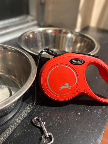 Flexi New Classic hondenriem + 2 RVS gamellen beschikbaar voor biedingen