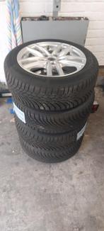 16" ALUMINIUM VELGEN + 1195/55 91H CONTINENTALE WINTERBANDEN, Auto-onderdelen, Banden en Velgen, Ophalen, Gebruikt, 16 inch, Winterbanden