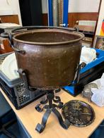 Antieke vintage koperen ketel met onderstel, Antiek en Kunst, Antiek | Brons en Koper, Koper