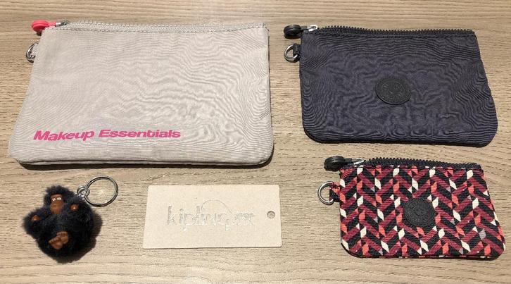 Multifunctionele (toilet)tasjes: 3 stuks van Kipling, Handtassen en Accessoires, Toilettassen, Zo goed als nieuw, Dame, Blauw