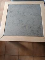 Salontafel met echte steen , beige , kan je omkeren de steen, Huis en Inrichting, Ophalen