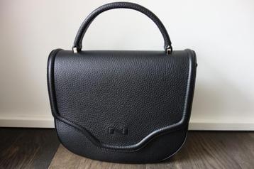 Sac à rabat cuir noir "Nathan-Baume" ENVOI COMPRIS