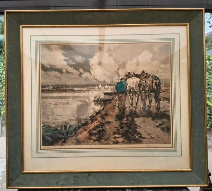 19/50 Prachtige Zeefdruk 1926 Parijs Titel Nieuwpoort, Antiek en Kunst, Kunst | Litho's en Zeefdrukken, Ophalen