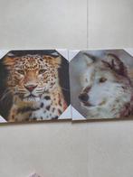 Loup et panthère 3D sur plaque MDF - Home SweetHome (NOUVEAU, Neuf, Moins de 50 cm, Enlèvement, Imprimé