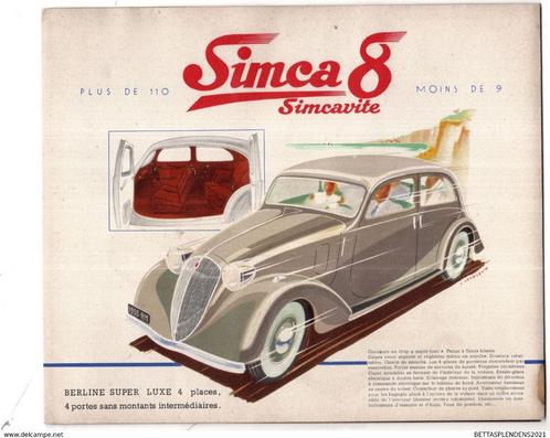 uit 1949 Simca 1200 oldtimer, Auto's, Oldtimers, Particulier, Fiat, Benzine, 4 deurs, Ophalen