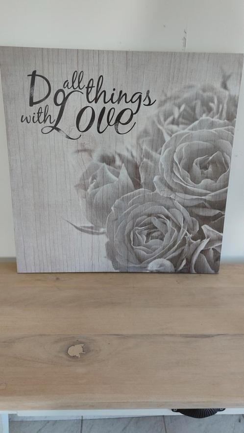 Canvas taupe, Huis en Inrichting, Woonaccessoires | Schilderijen, Tekeningen en Foto's, Zo goed als nieuw, Ophalen of Verzenden
