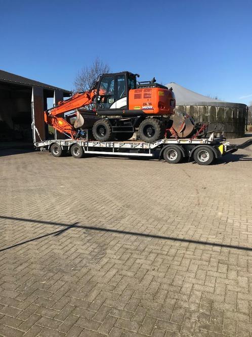 4-assige schamelwagen / dieplader / aanhangwagen, Zakelijke goederen, Machines en Bouw | Transport, Ophalen