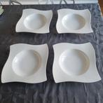 Villeroy et Boch NewWave 4 assiettes profondes, Comme neuf, Enlèvement