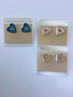 Nieuwe vintage oorbellen hartjes, Overige materialen, Blauw, Nieuw, Ophalen of Verzenden