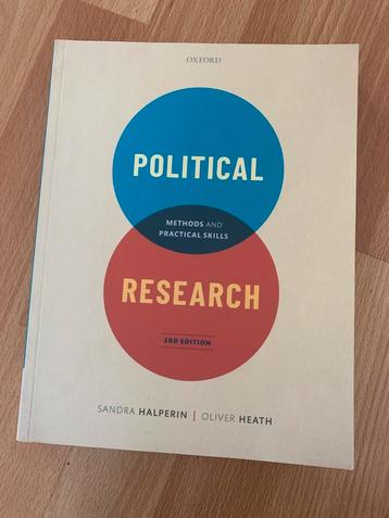 Political Research - Halperin and Heath beschikbaar voor biedingen