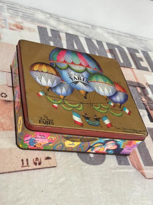 1970 vintage voorraad Blik - Fabis luchtballon koekjes, Verzamelen, Blikken, Koek(jes), Ophalen of Verzenden
