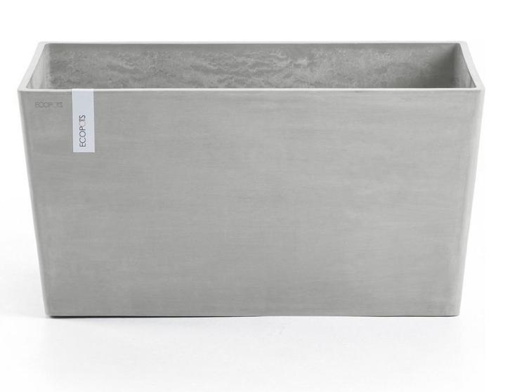 Ecopots Paris 80 - White Grey - 80,3 x 38 x H40,5 cm, Jardin & Terrasse, Pots de fleurs, Neuf, Synthétique, Balcon, Jardin, 40 à 70 cm