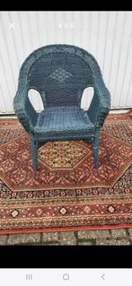 Vintage rieten stoel/rotan stoel, Ophalen, Gebruikt