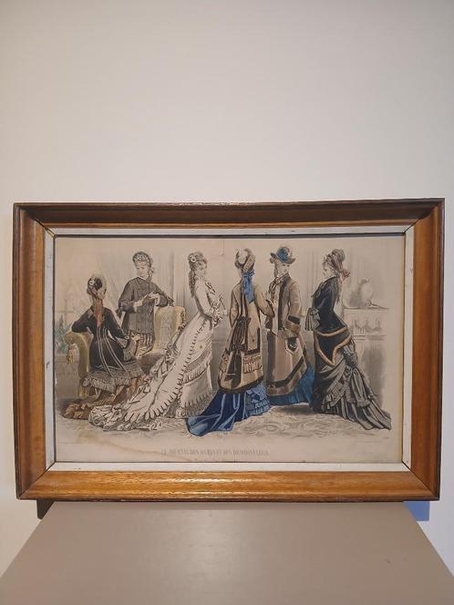 Modeprent – "Le Journal des Dames et des Demoiselles", Antiek en Kunst, Kunst | Litho's en Zeefdrukken, Ophalen of Verzenden
