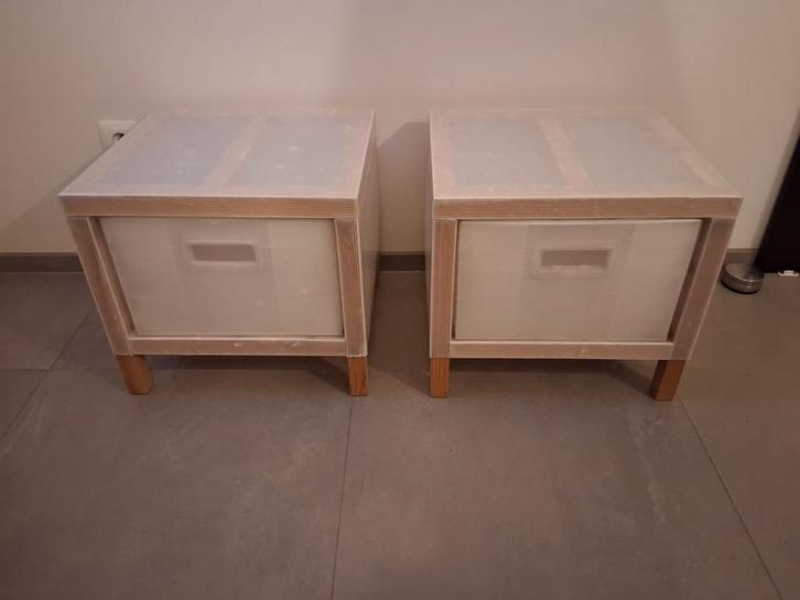 2 nachtkastjes 40x44x40 1 lade, Huis en Inrichting, Slaapkamer | Nachtkastjes, Hout, Ophalen