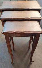 Set van 3 bijzettafels tafel salontafel plantentafel hout, Antiek en Kunst, Ophalen of Verzenden