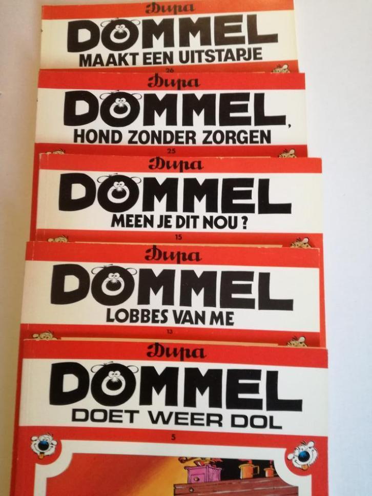 Dommel strips 5, 13 , 15, 25, 26  (Cubitus), Boeken, Stripverhalen, Gelezen, Ophalen of Verzenden