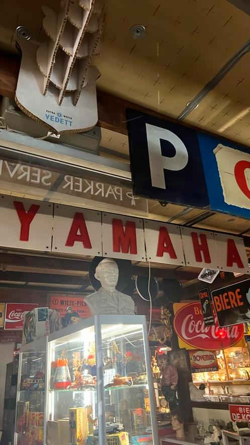 Vintage lichtreclame Yamaha, Verzamelen, Merken en Reclamevoorwerpen, Zo goed als nieuw, Reclamebord, Ophalen