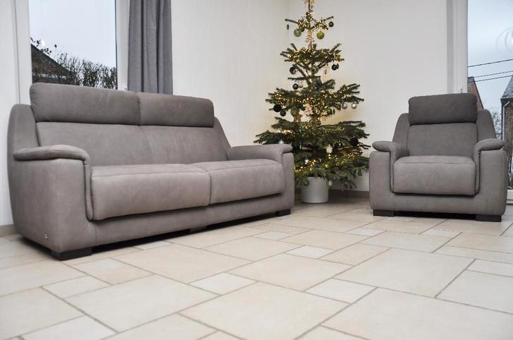 Fauteuil 3 places + canapé Gorin (Comme neuf), Maison & Meubles, Fauteuils, Comme neuf, Synthétique, 125 cm ou plus, Moins de 75 cm