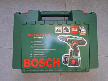 Perceuse-visseuse Bosch PSR 14,4V VE2 à vendre comme neuve, Enlèvement, Comme neuf, Foreuse et Perceuse, Vitesse variable