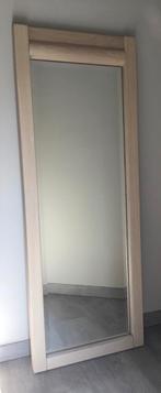 Houten spiegel 🪞, Comme neuf, Rectangulaire, Moins de 50 cm, Enlèvement